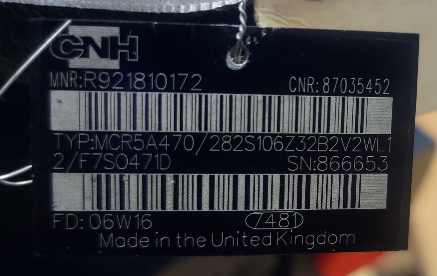 Case 435 445 87035452 Drive Motor